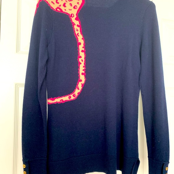 EUC Lilly Pulitzer Leopard Sweater Size Medium - Picture 2 of 3